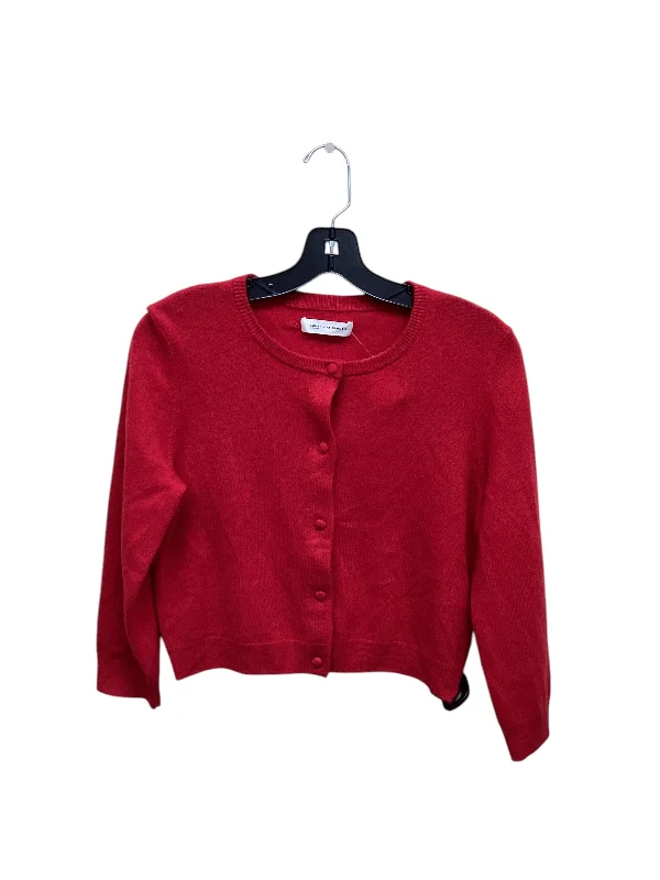 Sweater Cardigan By Aqua In Red, Size: L