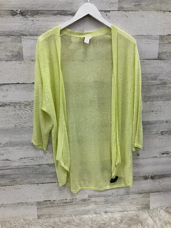 Cardigan By Chicos In Yellow, Size: L