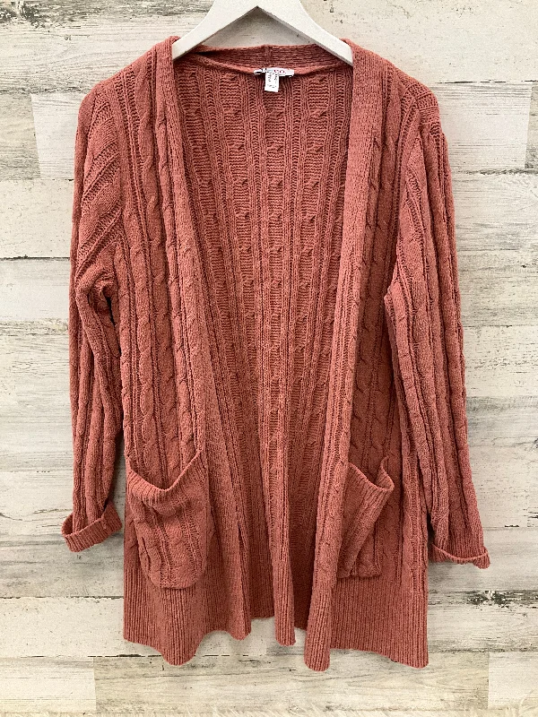 Sweater Cardigan By Denim And Co Qvc In Mauve, Size: M