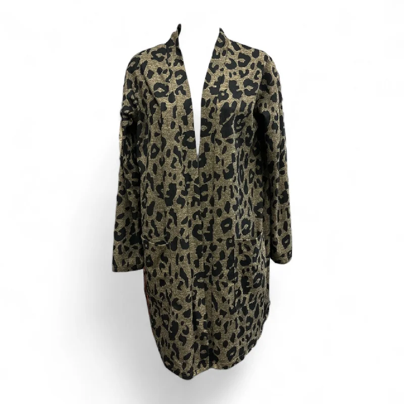 Cardigan By Tickled Teal In Animal Print, Size: M