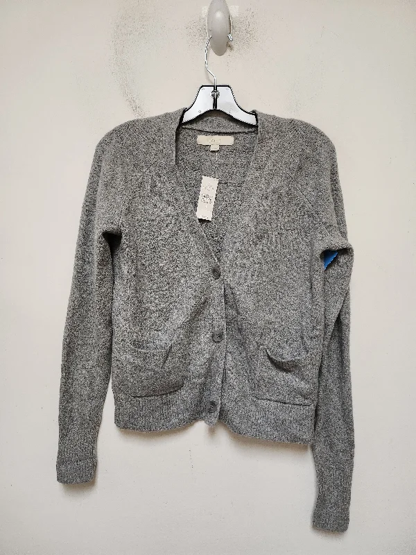 Sweater Cardigan By Loft In Grey, Size: Xs