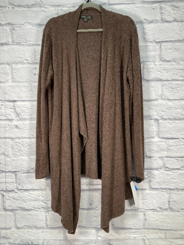 Sweater Cardigan Designer By Barefoot Dreams In Brown, Size: 1x