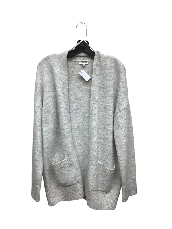 Sweater Cardigan By Clothes Mentor In Grey, Size: L