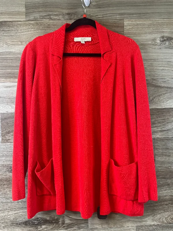 Cardigan By Loft In Red, Size: S