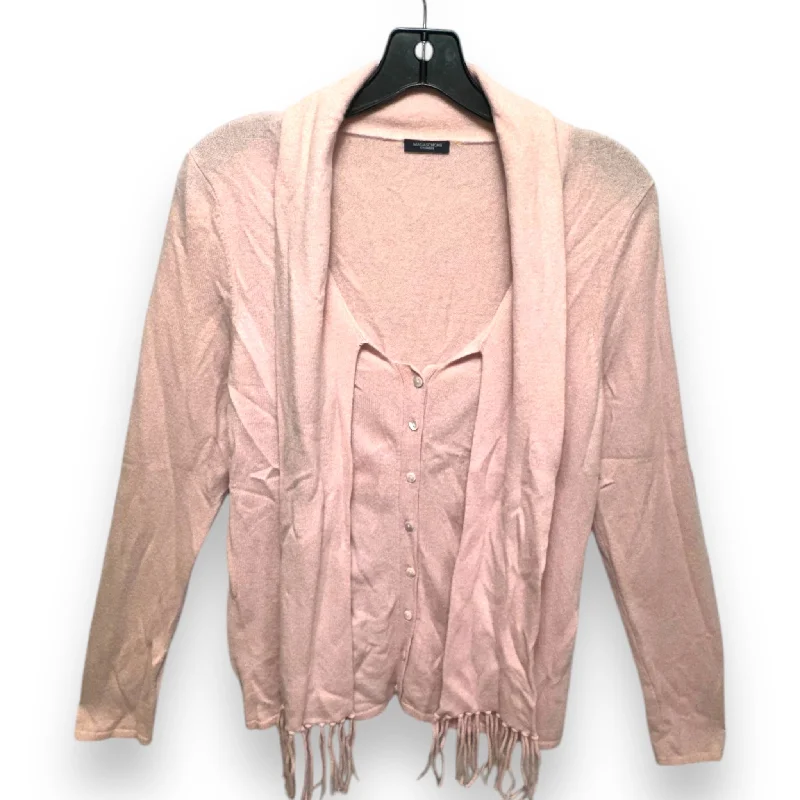 Sweater Cardigan Cashmere By magaschoni In Pink, Size: M