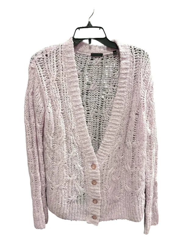 Sweater Cardigan By Atm In Pink, Size: M