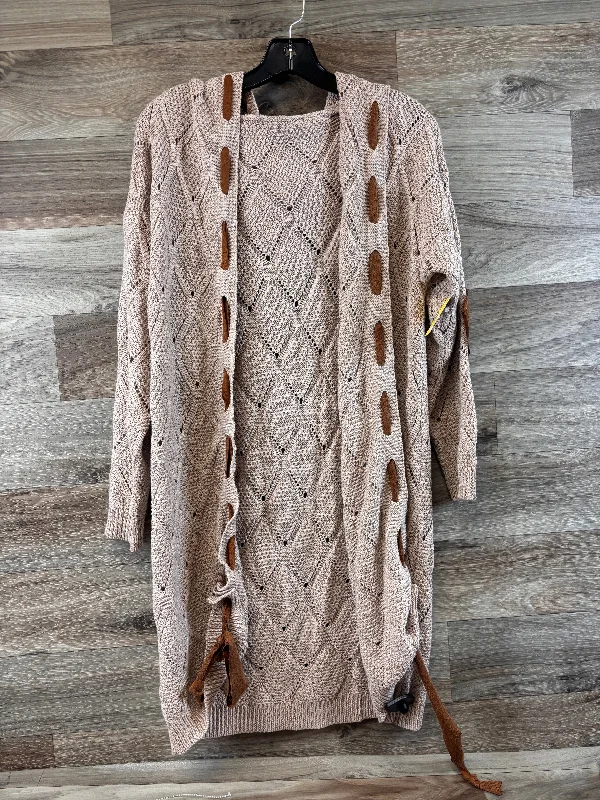 Sweater Cardigan By Clothes Mentor In Brown, Size: S