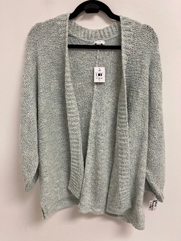 Sweater Cardigan By Pure Jill In Blue, Size: L