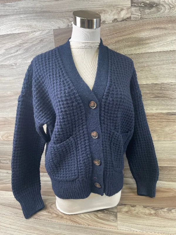 Sweater Cardigan By Madewell In Blue, Size: S