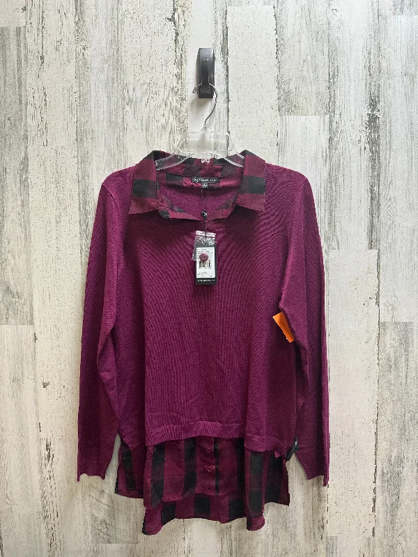 Top Long Sleeve By Adrianna Papell  Size: L