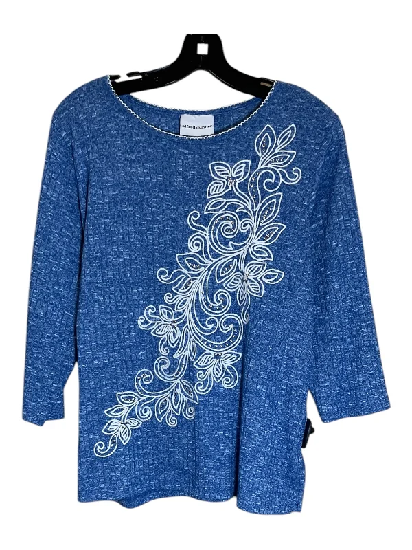 Top Long Sleeve By Alfred Dunner In Blue, Size: M