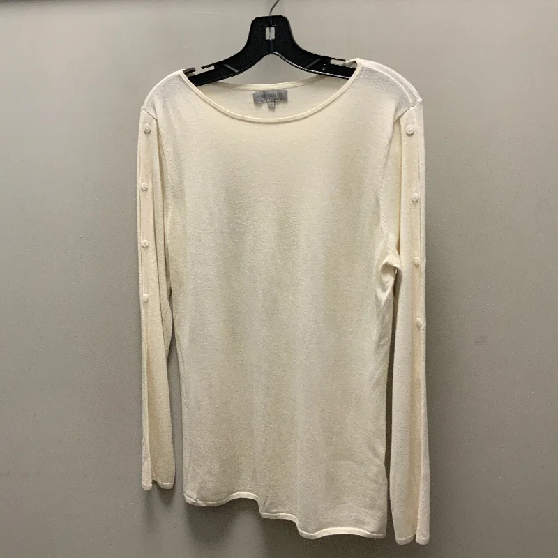 Top Long Sleeve By ANATOMIE In Cream, Size: L