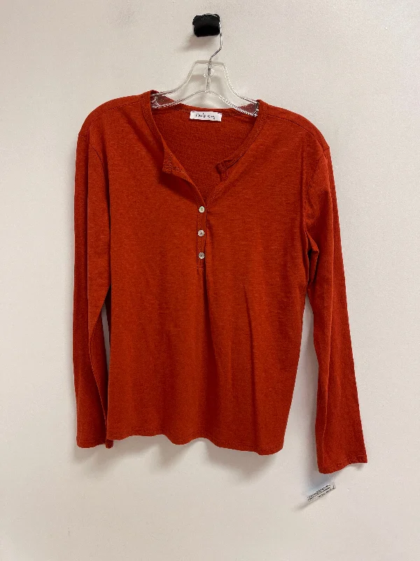 Top Long Sleeve By Clothes Mentor In Orange, Size: S