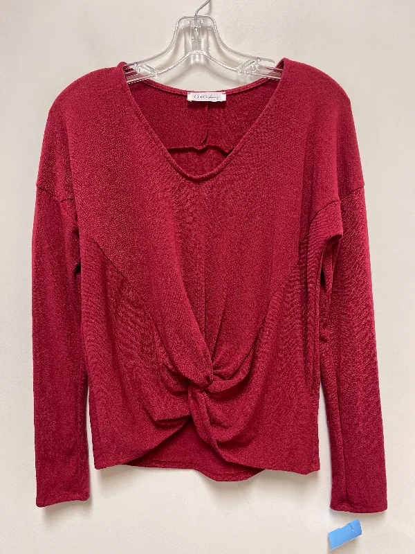 Top Long Sleeve By Clothes Mentor In Red, Size: L