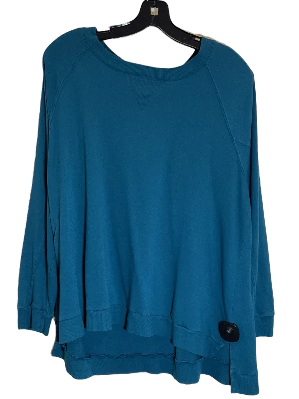 Top Long Sleeve By Clothes Mentor In Teal, Size: 1x