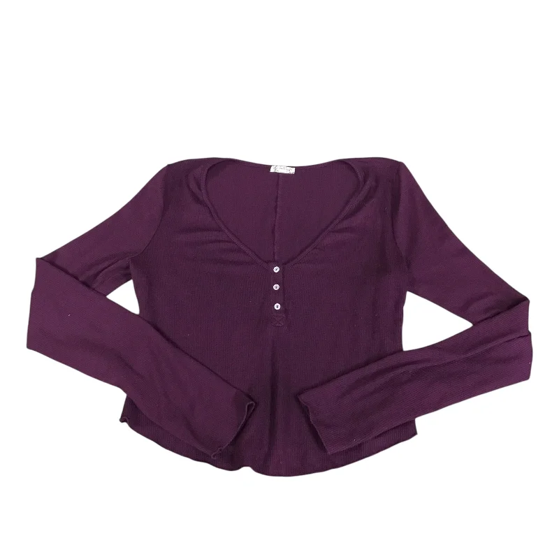 Top Long Sleeve By Free People In Purple, Size: M