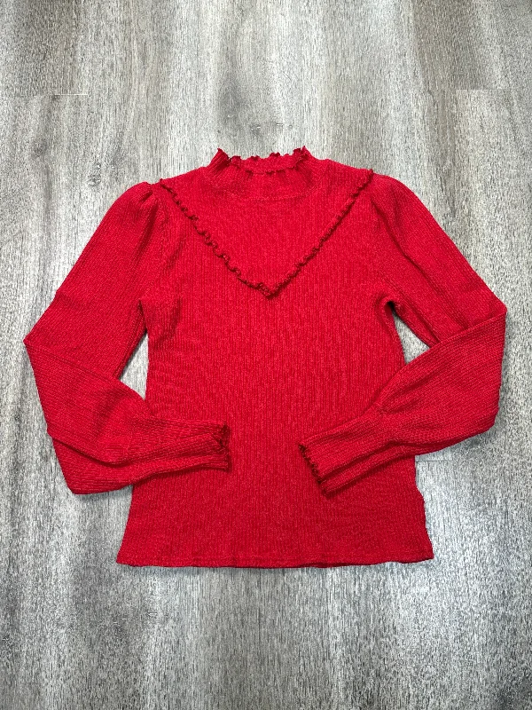 Top Long Sleeve By Free People In Red, Size: L