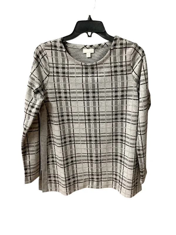 Top Long Sleeve By J. Jill In Plaid Pattern, Size: Xs