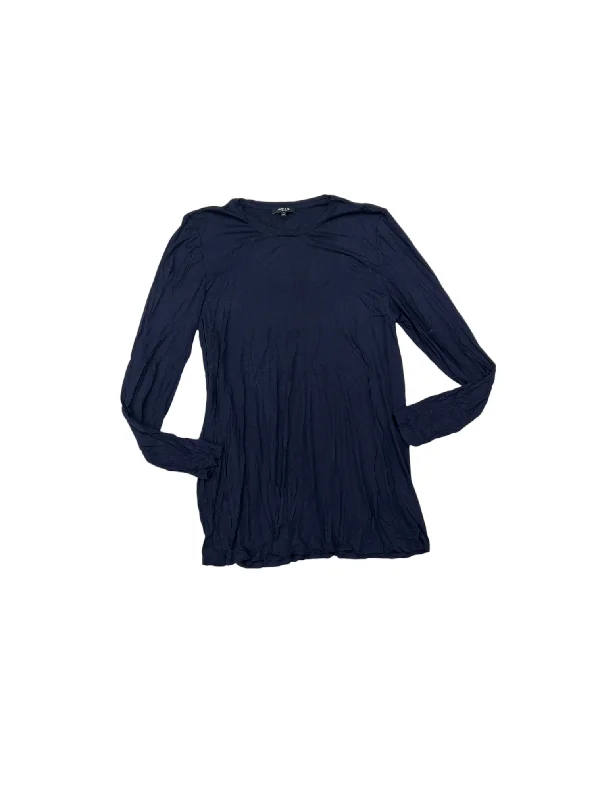 Top Long Sleeve By Lafayette 148 In Navy, Size: Xl