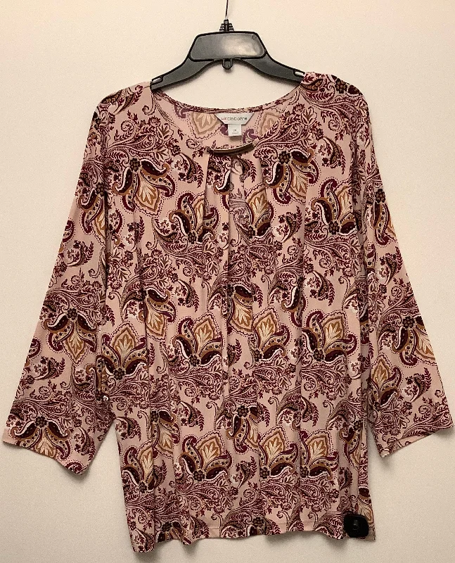 Top Long Sleeve By Liz Claiborne In Multi-colored, Size: 3x