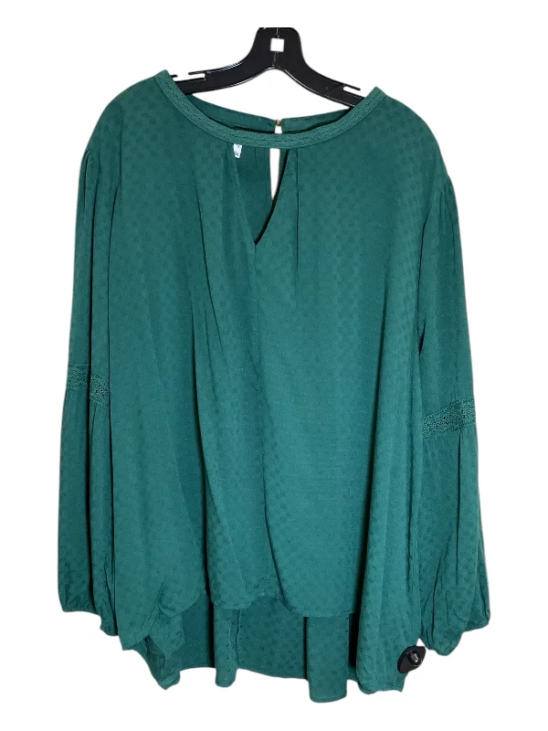 Top Long Sleeve By Maurices In Green, Size: 2x