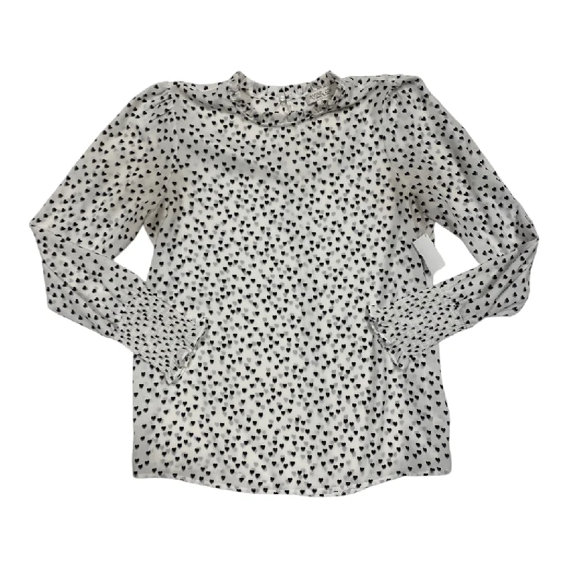 Top Long Sleeve By Rachel Zoe In Black & White, Size: M