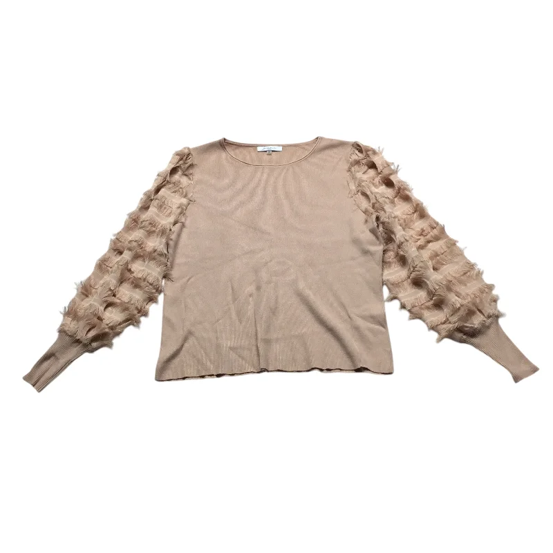 Top Long Sleeve By Sioni In Beige, Size: Xl