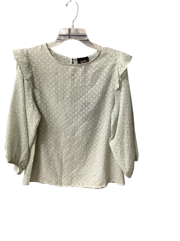 Top Long Sleeve By W5 In Green, Size: M