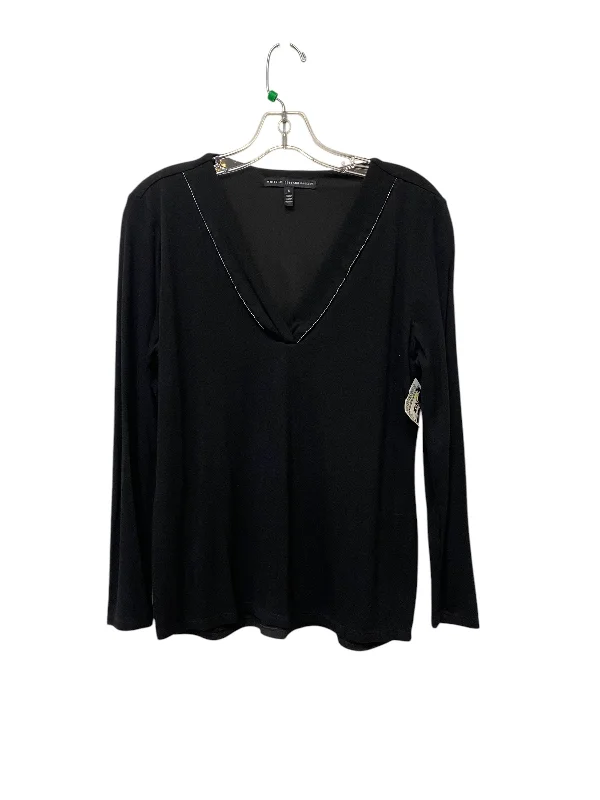 Top Long Sleeve By White House Black Market In Black, Size: S