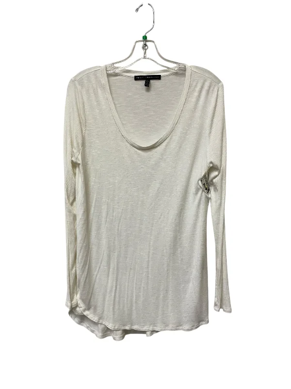 Top Long Sleeve By White House Black Market In White, Size: M