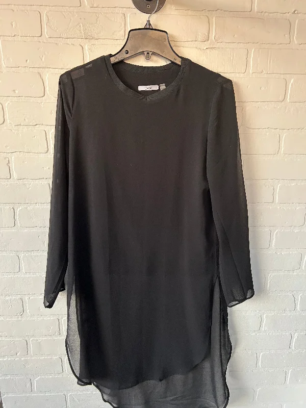 Tunic Long Sleeve By Dex In Black, Size: S