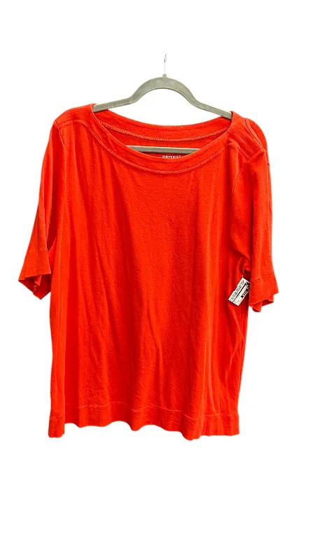 Top Short Sleeve Basic By Chicos In Red, Size: Xl