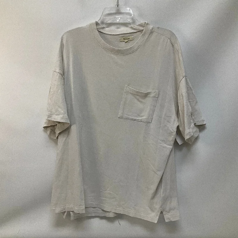 Top Short Sleeve Basic By Madewell In Cream, Size: L