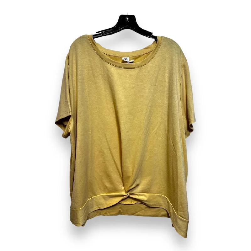 Top Short Sleeve Basic By Sew In Love In Yellow, Size: 3x