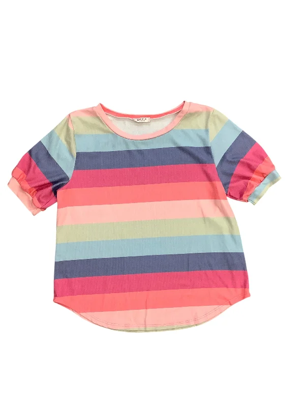 Top Short Sleeve By Bombom In Striped Pattern, Size: L