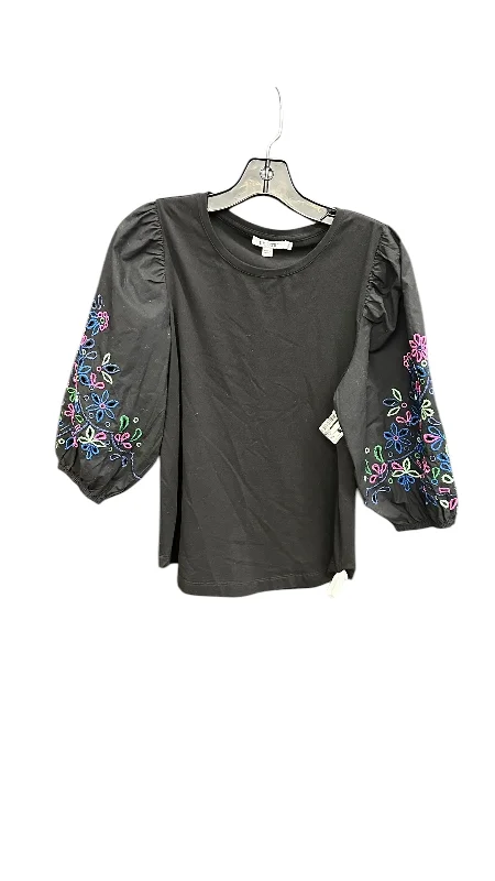 Top Short Sleeve By Chicos In Black, Size: S