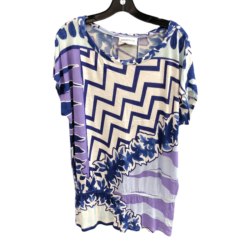 Top Short Sleeve By Emilio Pucci In Multi-colored, Size: 12