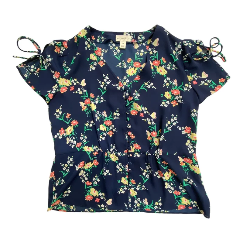 Top Short Sleeve By Maison Jules In Multi-colored, Size: Xxs