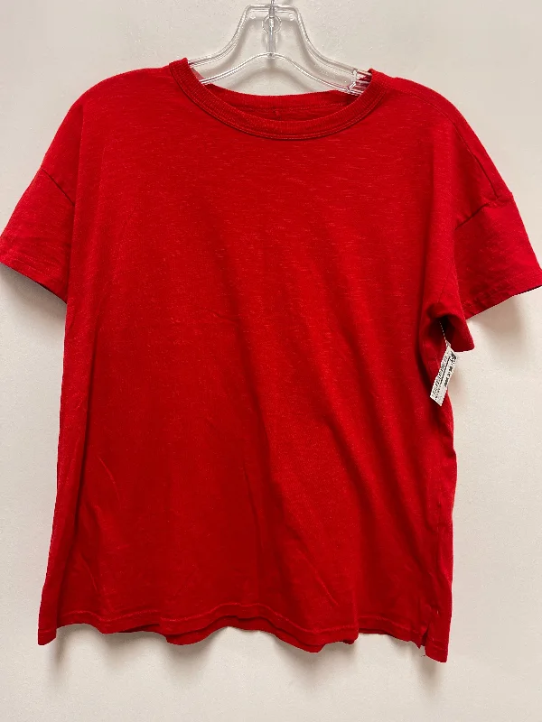 Top Short Sleeve By Maurices In Red, Size: L