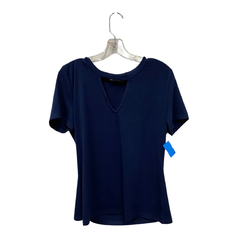 Top Ss By New York And Co In Navy, Size:L