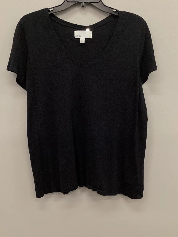 Top Short Sleeve Basic By Clothes Mentor In Black, Size: 1x