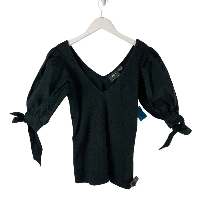 Top Short Sleeve Basic By Maeve In Black, Size: M