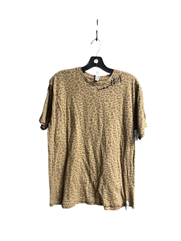 Top Short Sleeve By Clothes Mentor In Animal Print, Size: L