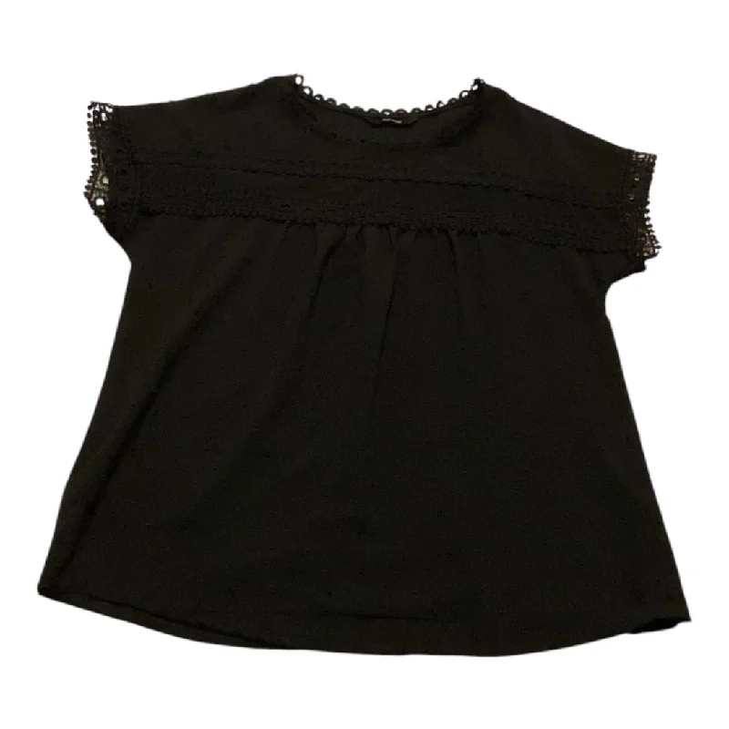 Top Short Sleeve By Cmc In Black, Size: S