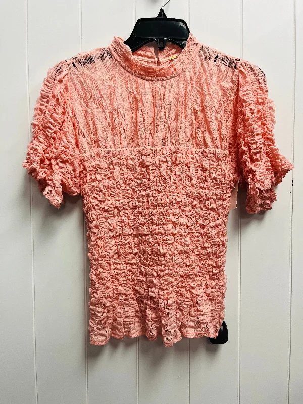 Top Short Sleeve By Free People In Pink, Size: Xs