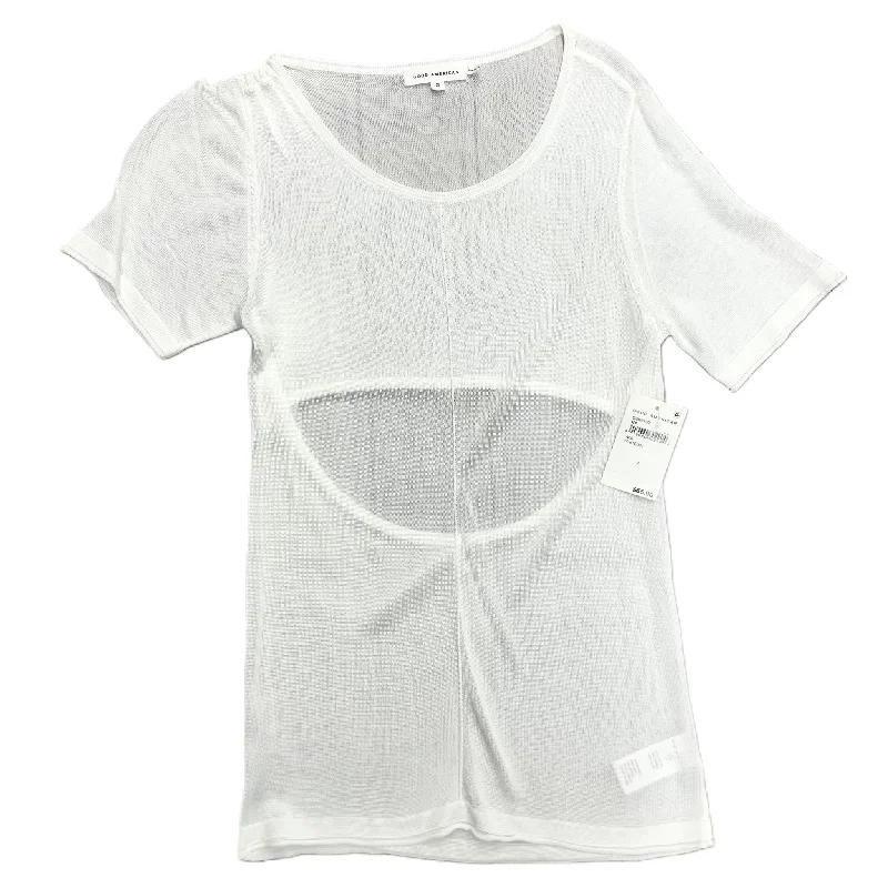 Top Short Sleeve By Good American In White, Size: Xs