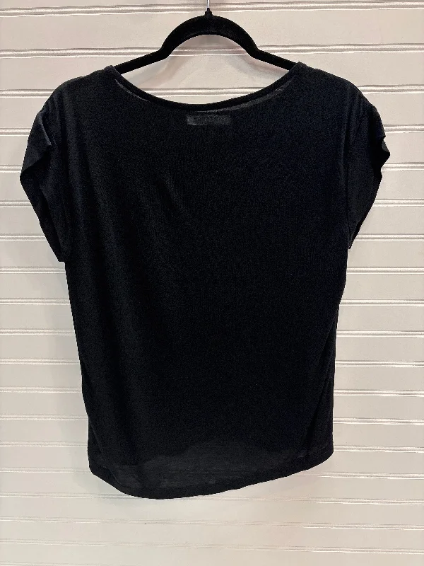 Top Short Sleeve By Halston Heritage In Black, Size: S