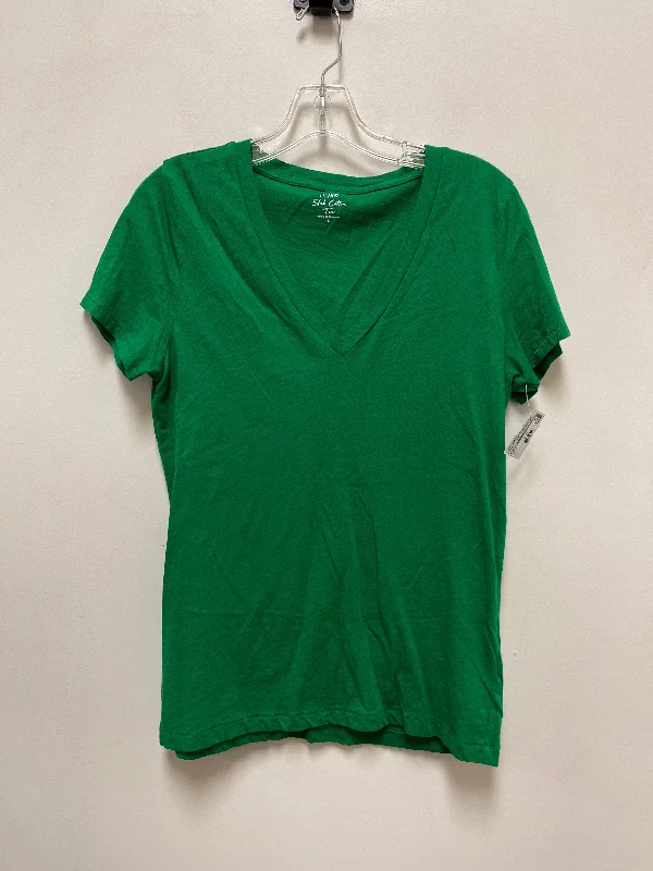 Top Short Sleeve By J. Crew In Green, Size: L