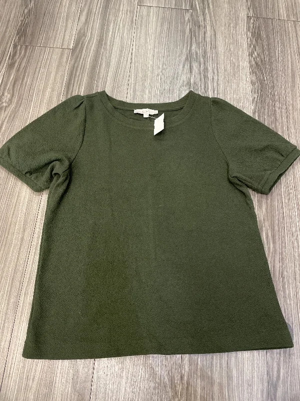 Top Short Sleeve By Loft In Green, Size: L