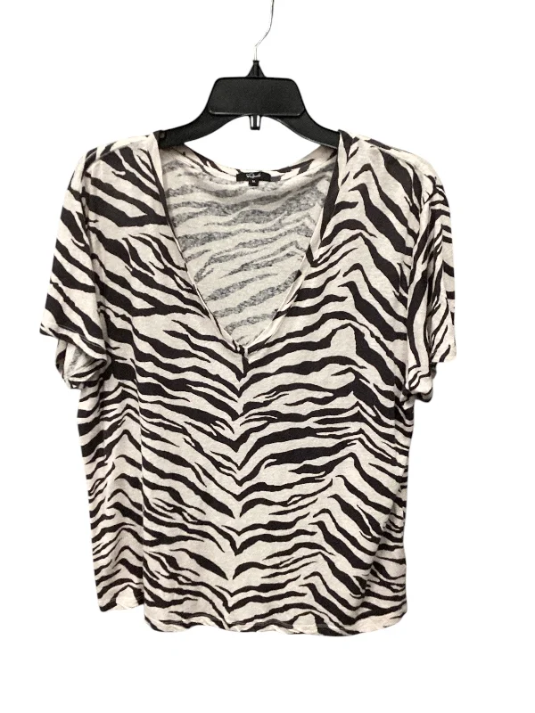 Top Short Sleeve By Rails In Zebra Print, Size: Xl